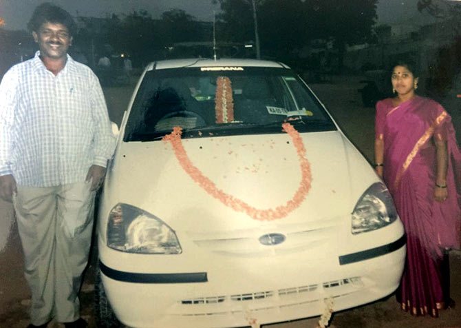 Renuka aradhya with his wife